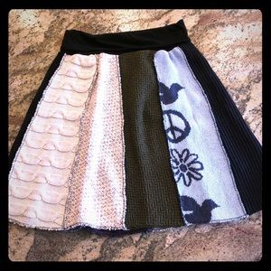 Anthropology Recycled Sweater Skirt